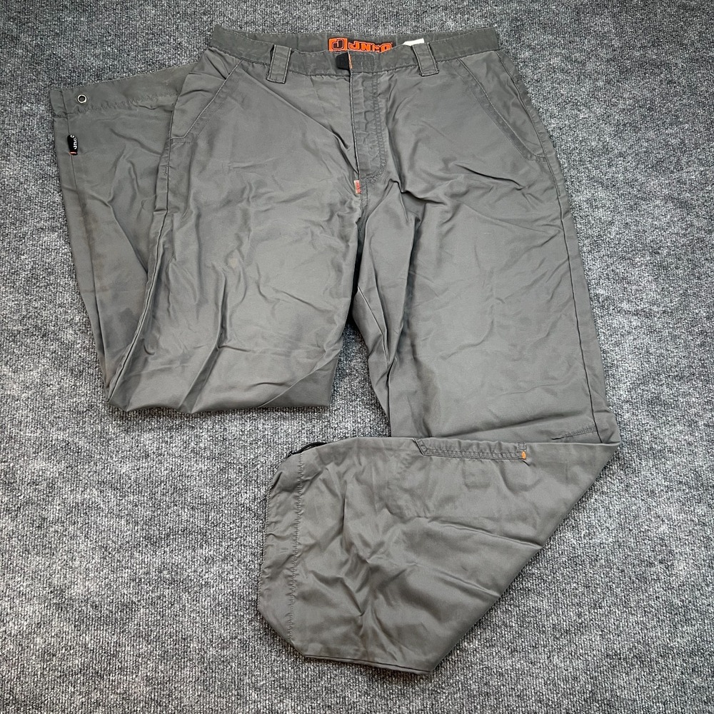 VNTG Y2K MENS JNCO 34x32 GREY NYLON PANTS Style: J452NY Cut # 10342B